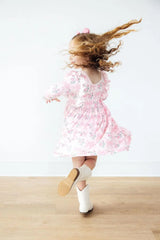 Heirloom Garden 3/4 Sleeve Ruffle Twirl Dress - Mila & Rose ® - Flyclothing LLC