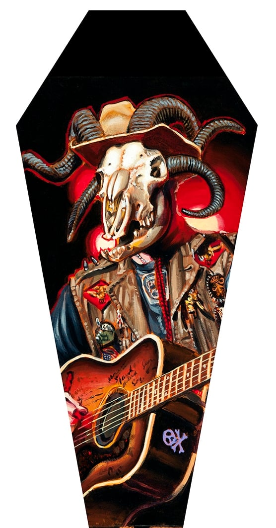 Black Market Art Company Hell Billy & Stretched Coffin Canvas Print
