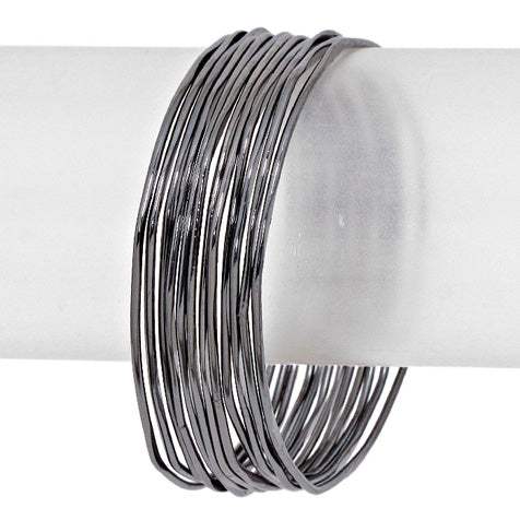 12PCS Metal Stackable Bangle Bracelets - Madeline Love - Flyclothing LLC