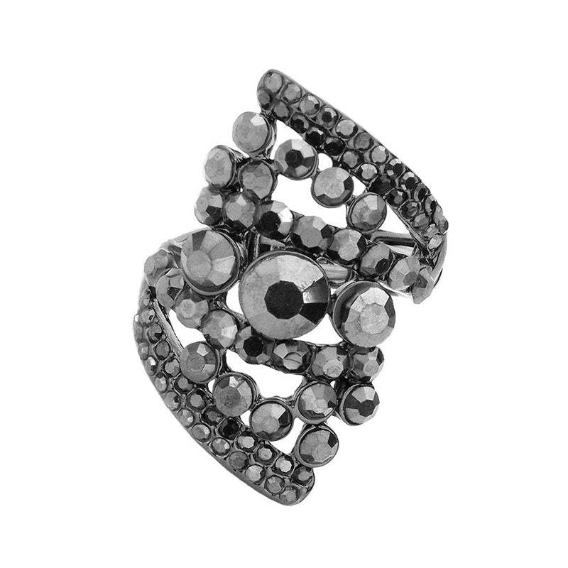 Bubble Stone Cluster Stretch Ring - Madeline Love - Flyclothing LLC