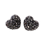 Crystal Pave Heart Stud Earrings - Madeline Love - Flyclothing LLC