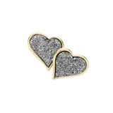 Druzy Heart Stud Earrings - Madeline Love - Flyclothing LLC