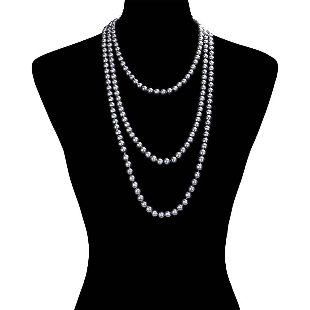 Pearl Long Necklace - Madeline Love - Flyclothing LLC