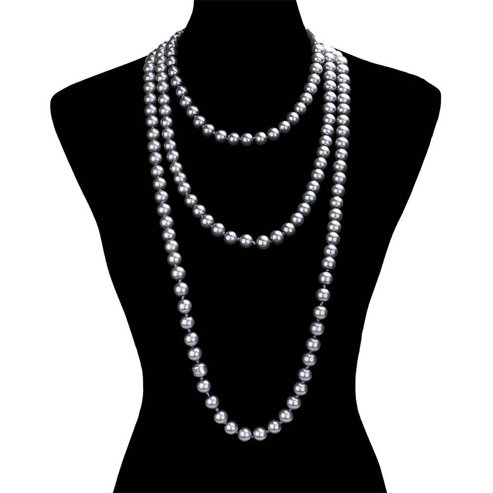 Pearl Long Necklace - Madeline Love - Flyclothing LLC