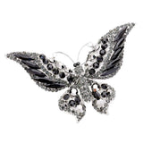 Glass Crystal Butterfly Pin Brooch - Madeline Love - Flyclothing LLC