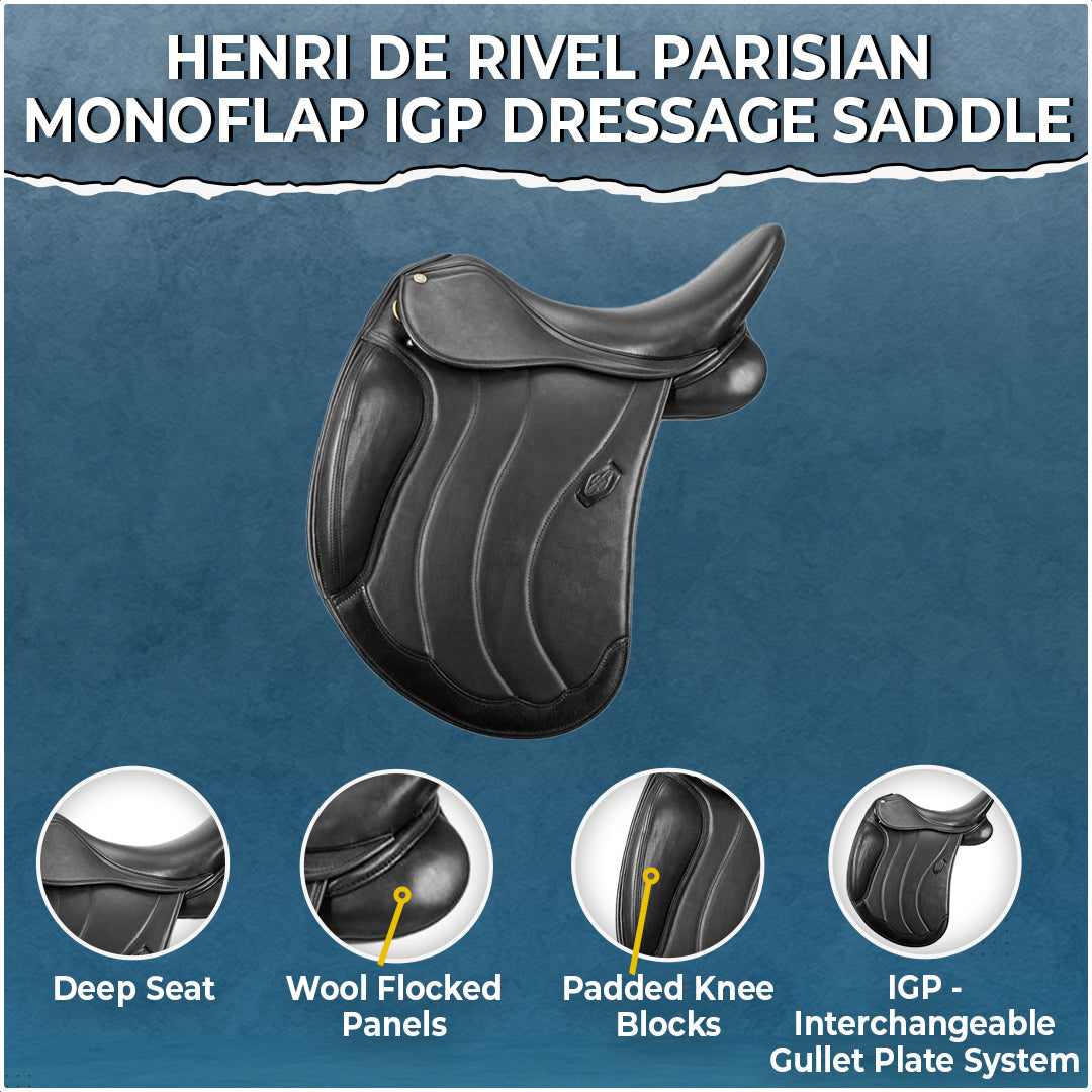 Henri De Rivel Parisian Monoflap IGP Dressage Saddle - Breeches.com - Flyclothing LLC
