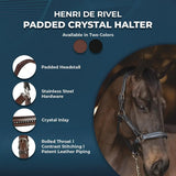 Henri de Rivel Padded Crystal Halter - Breeches.com - Flyclothing LLC