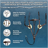 Henri de Rivel Pro 5 Point Elastic Breastplate Martingale with Running Attachment - Breeches.com - Flyclothing LLC
