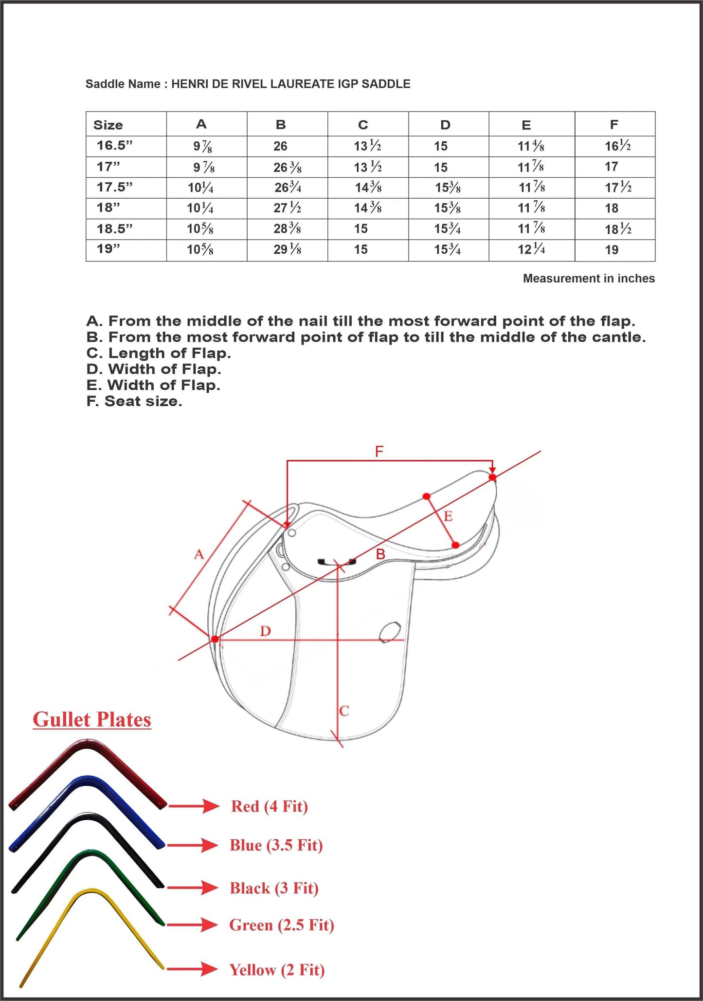 Henri De Rivel Laureate Leather IGP Saddle - Breeches.com - Flyclothing LLC