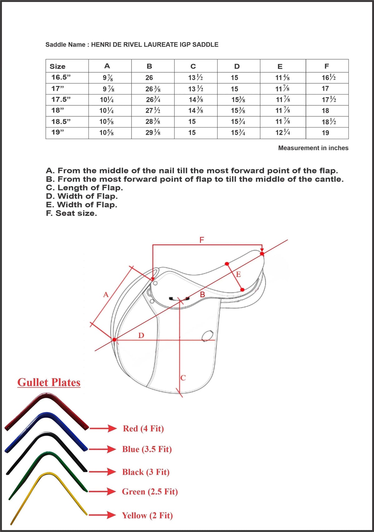 Henri De Rivel Laureate Leather IGP Saddle - Breeches.com - Flyclothing LLC
