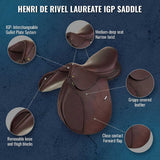 Henri De Rivel Laureate Leather IGP Saddle - Breeches.com - Flyclothing LLC