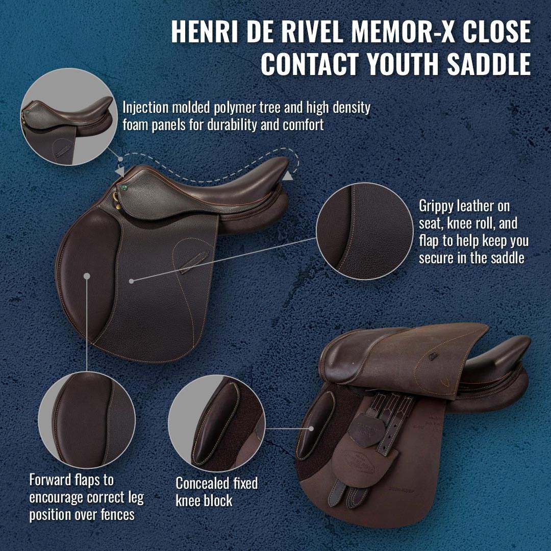 Henri de Rivel Memor-X Close Contact Youth Saddle - Breeches.com - Flyclothing LLC