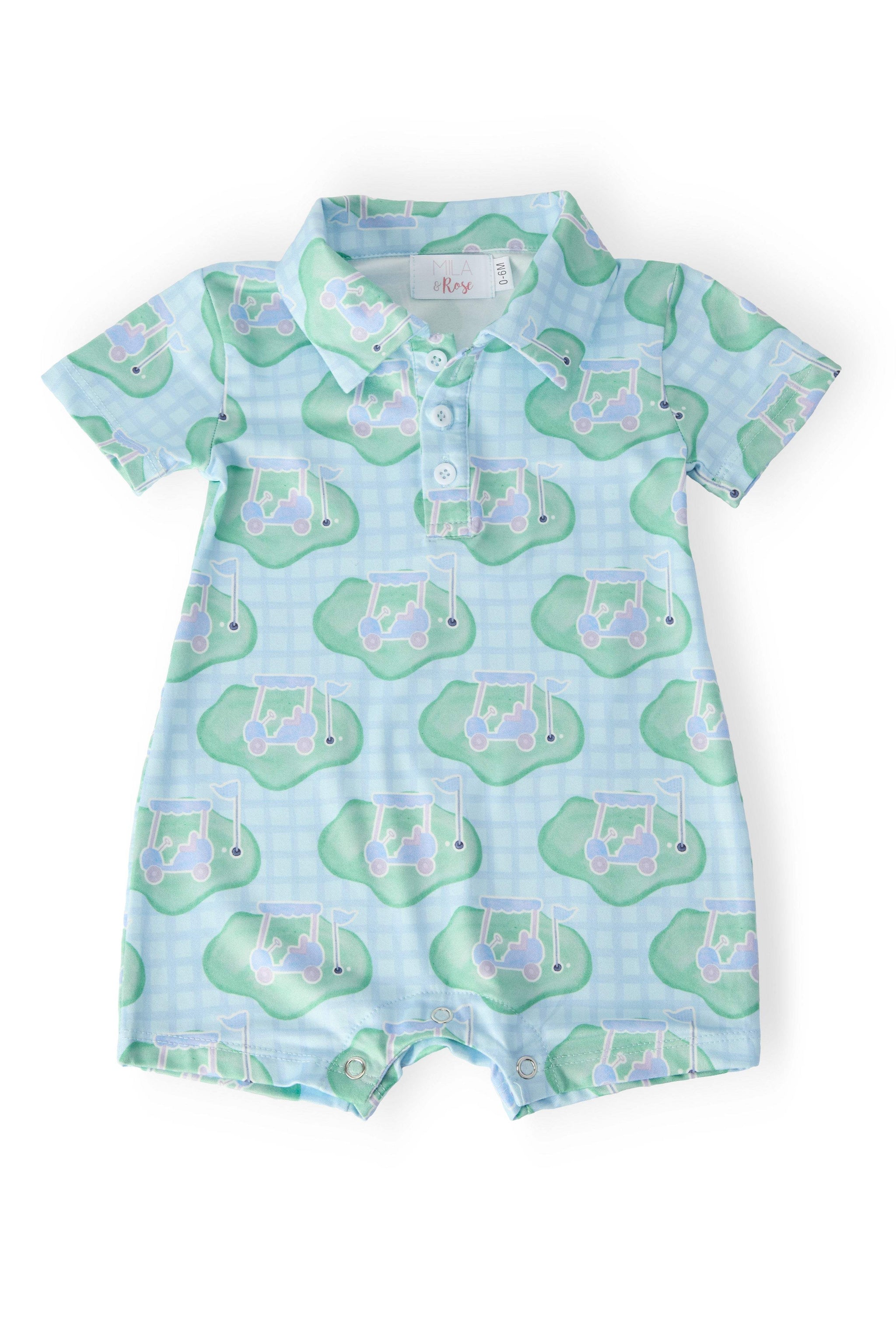 He's On The Green Polo Shorty One-Piece - Mila & Rose ® - Flyclothing LLC