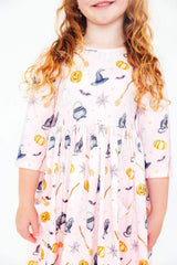 Hey Boo 3/4 Sleeve Pocket Twirl Dress - Mila & Rose ® - Flyclothing LLC