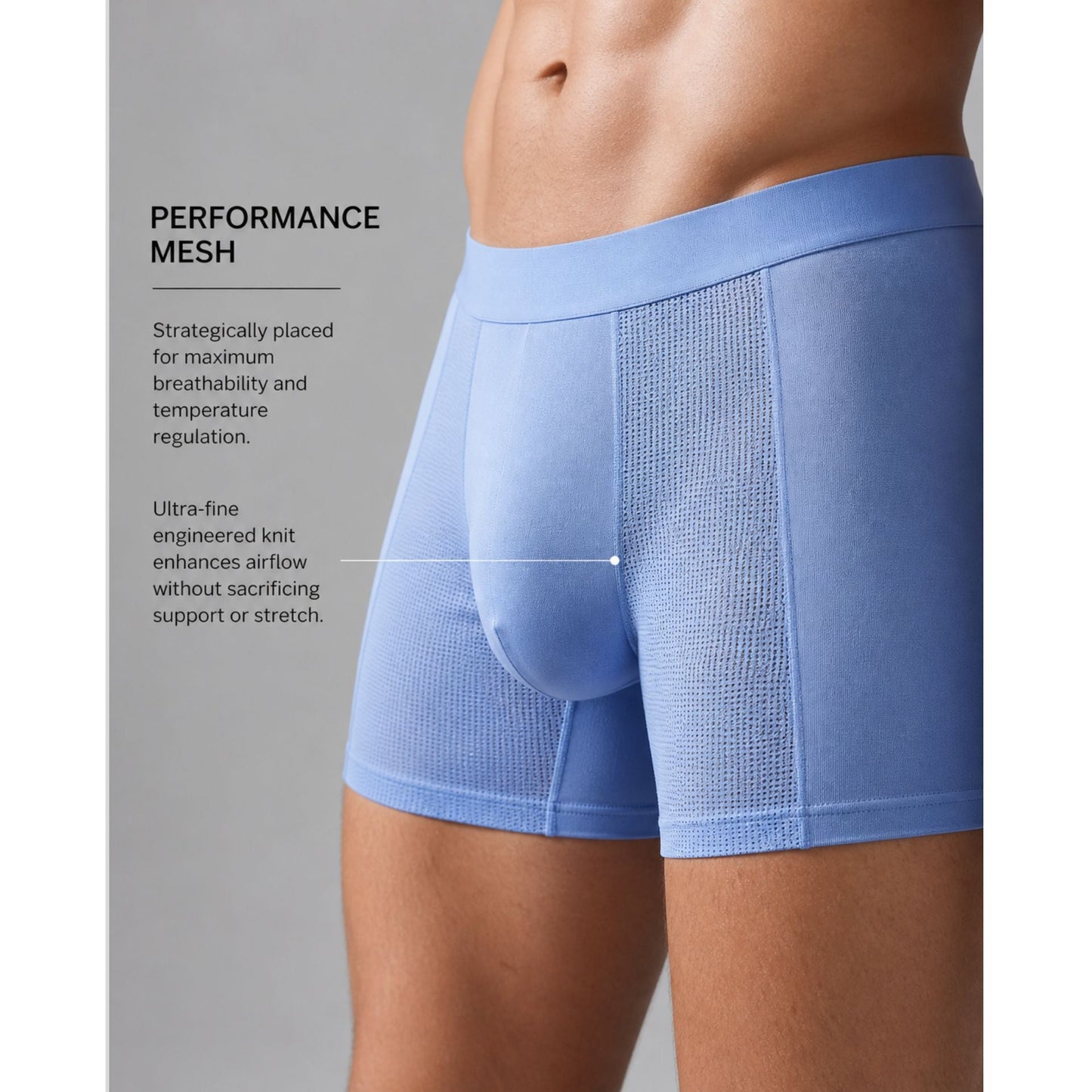 SilkCut Men’s Mesh Modal Performance Boxer Briefs - SilkCut Underwear - Flyclothing LLC
