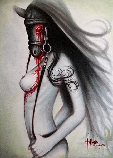 Black Market Art Company Horse Head Print - Black Market Art Company - Flyclothing LLC