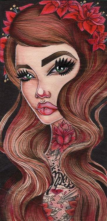Black Market Art Company Hollins Rose Print - Black Market Art Company - Flyclothing LLC