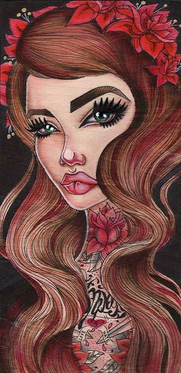 Black Market Art Company Hollins Rose Print - Black Market Art Company - Flyclothing LLC