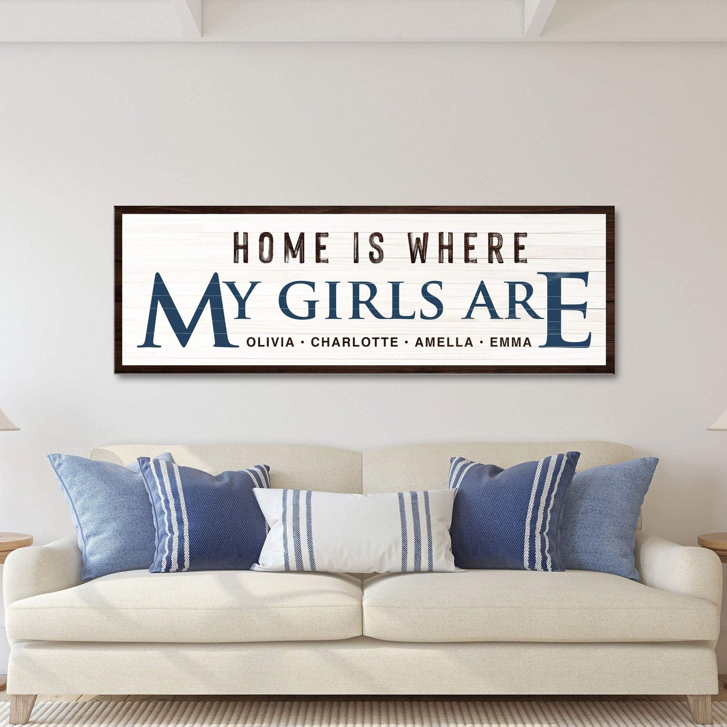Home Is Where My Girls Are Sign III - Tailored Canvases - Flyclothing LLC