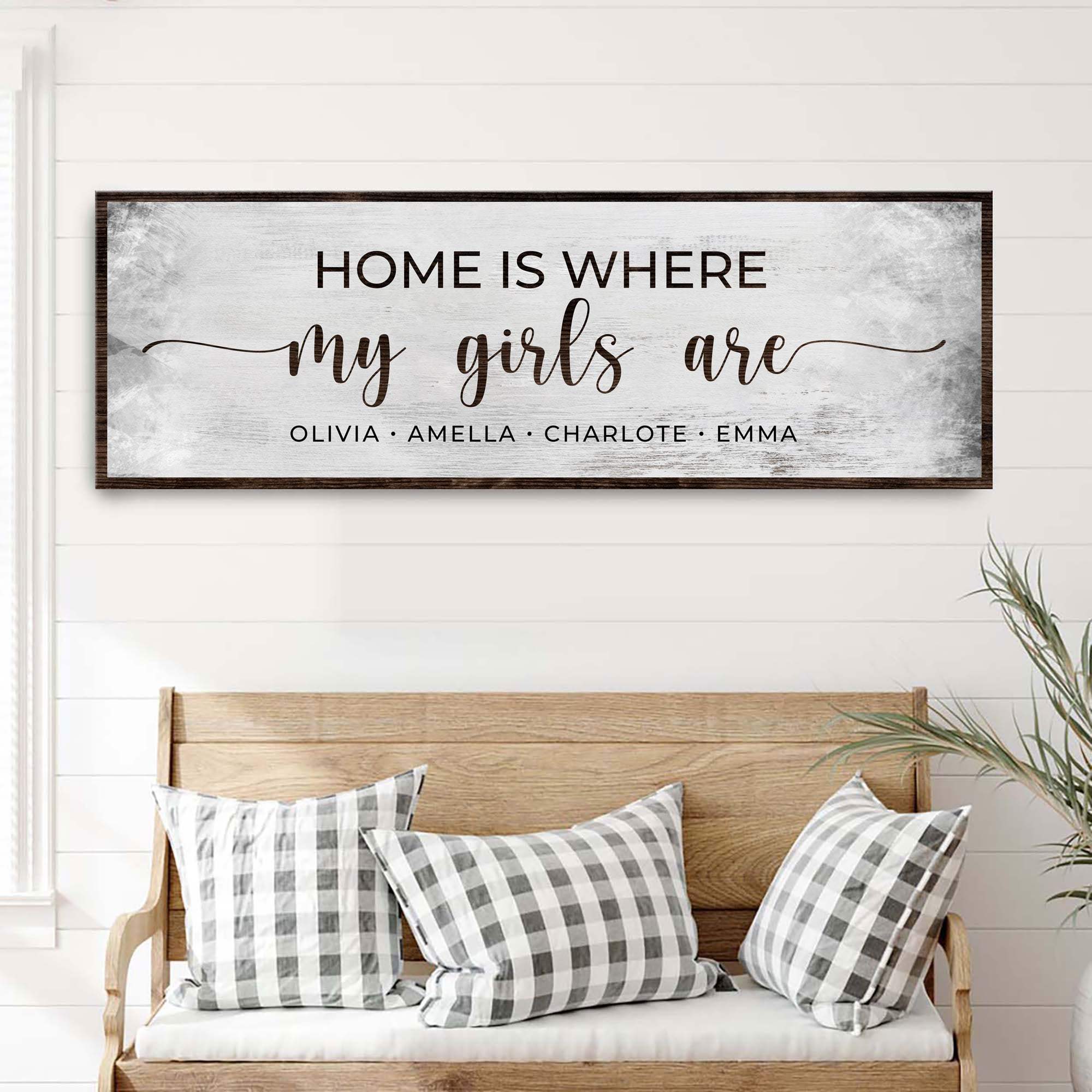 Home Is Where My Girls Are Sign II - Tailored Canvases - Flyclothing LLC