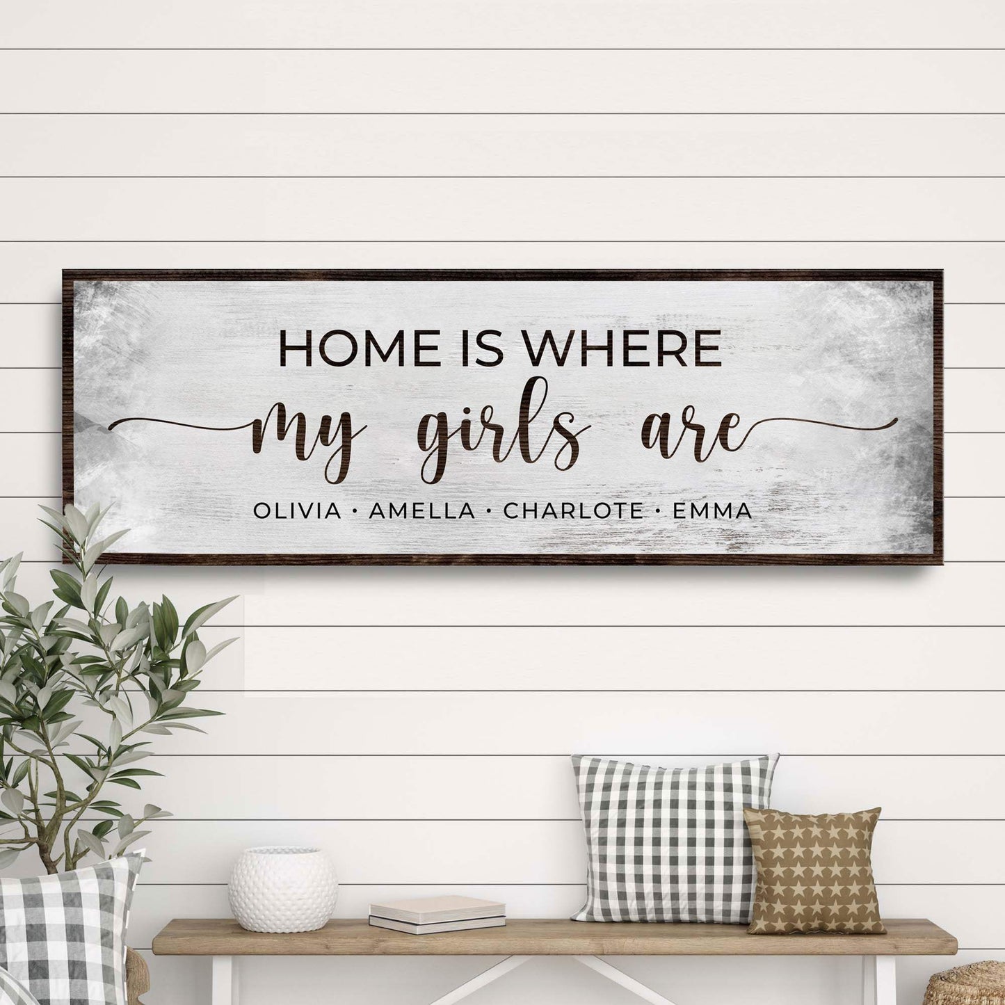 Home Is Where My Girls Are Sign II - Tailored Canvases - Flyclothing LLC