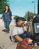 Black Market Art Company Homeless Teddy Print