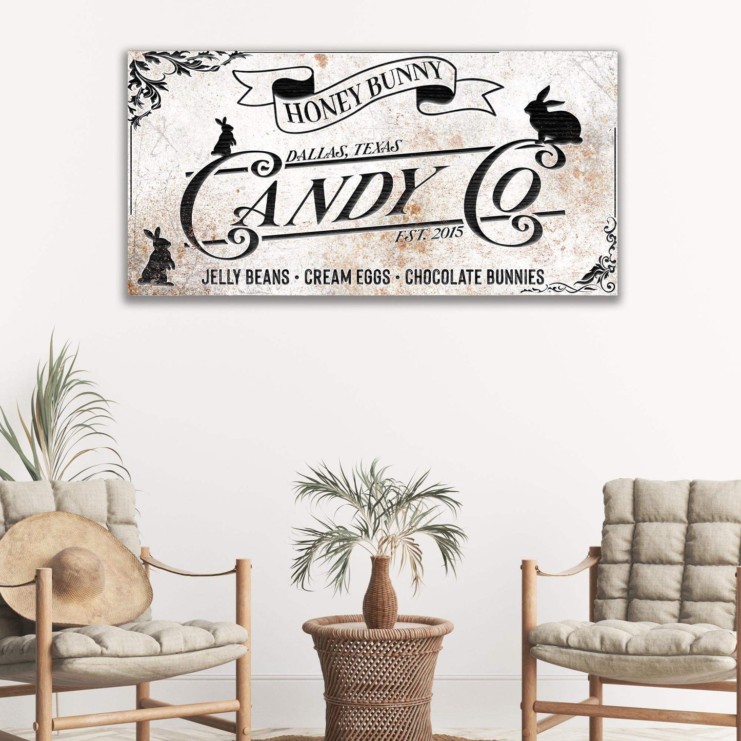 Honey Bunny Candy Company Sign - Tailored Canvases - Flyclothing LLC