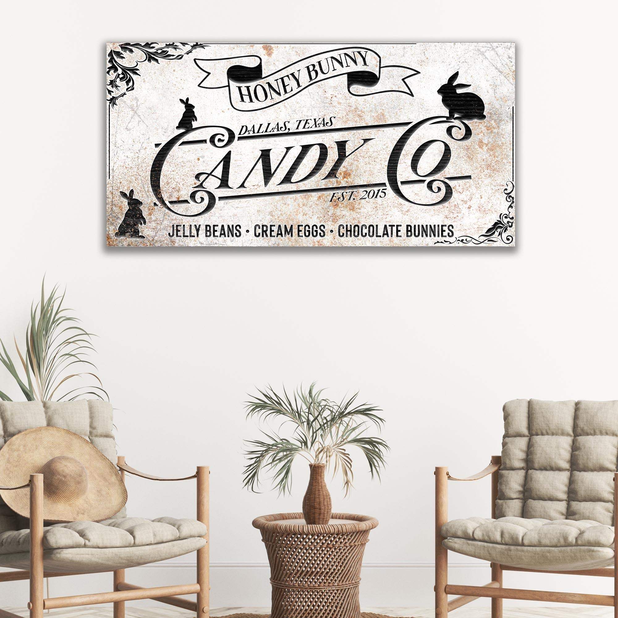Honey Bunny Candy Company Sign - Tailored Canvases - Flyclothing LLC