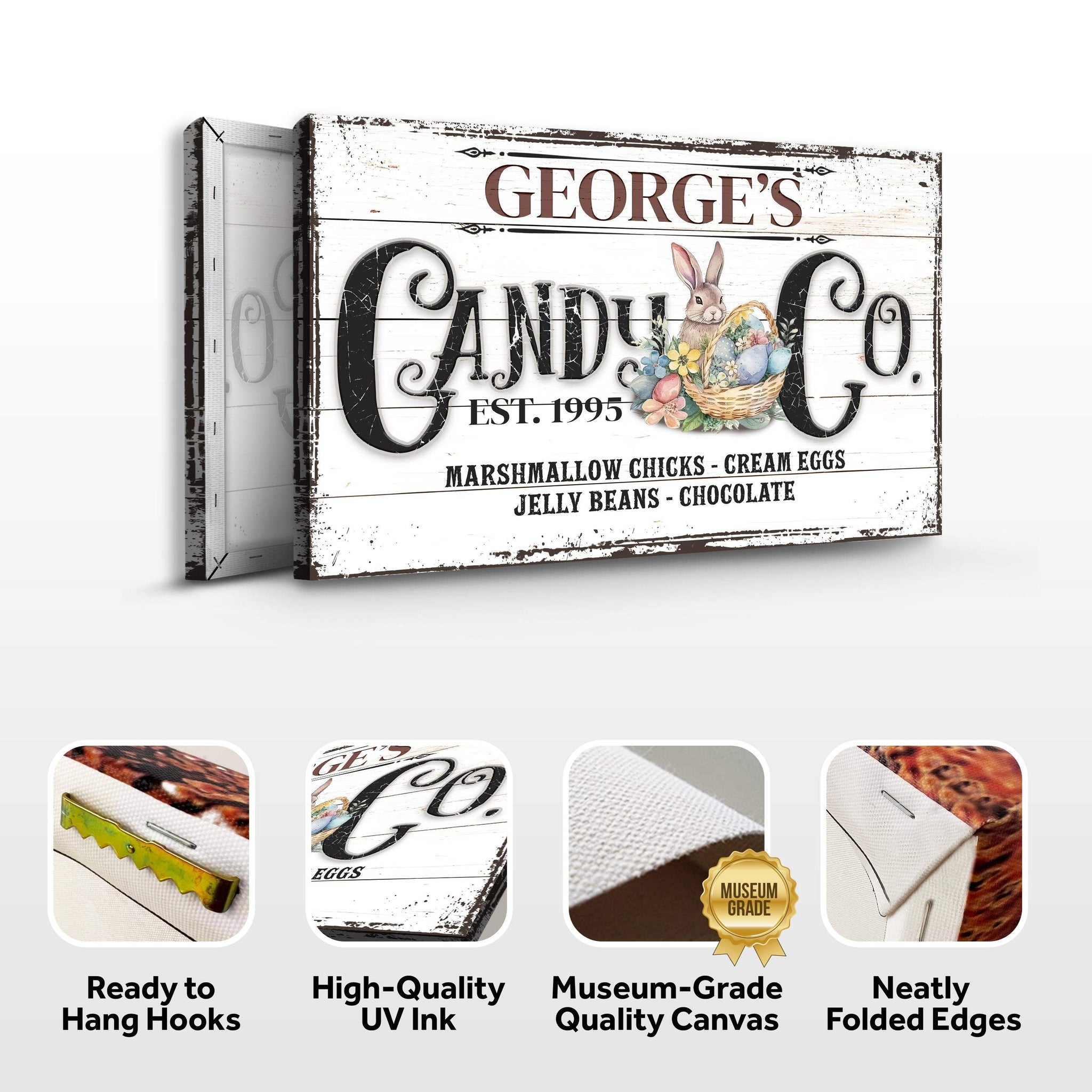 Honey Bunny Candy Company Sign II - Tailored Canvases - Flyclothing LLC