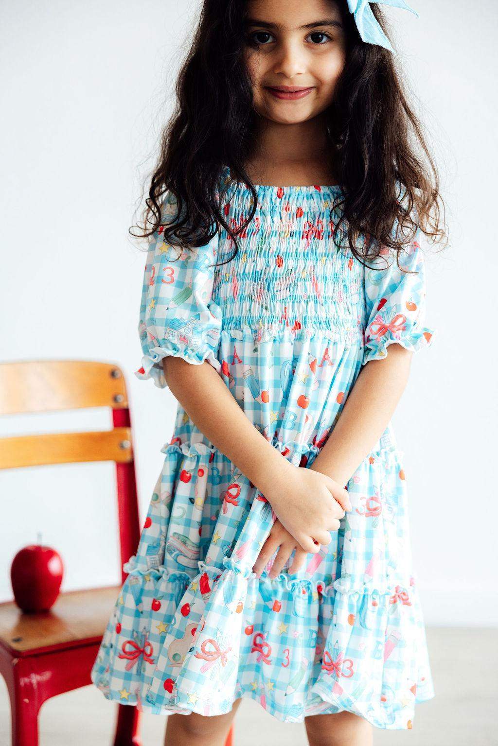 Honor Roll Smocked Ruffle Dress - Mila & Rose ® - Flyclothing LLC