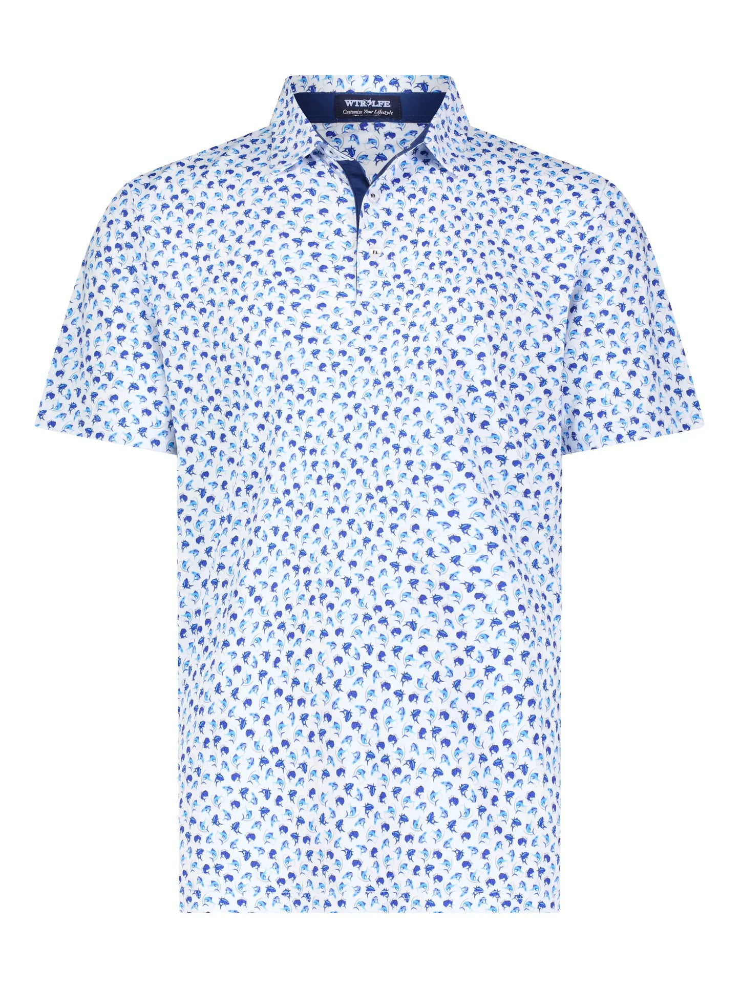 Hooked Up Performance Polo - White Water Life - Flyclothing LLC