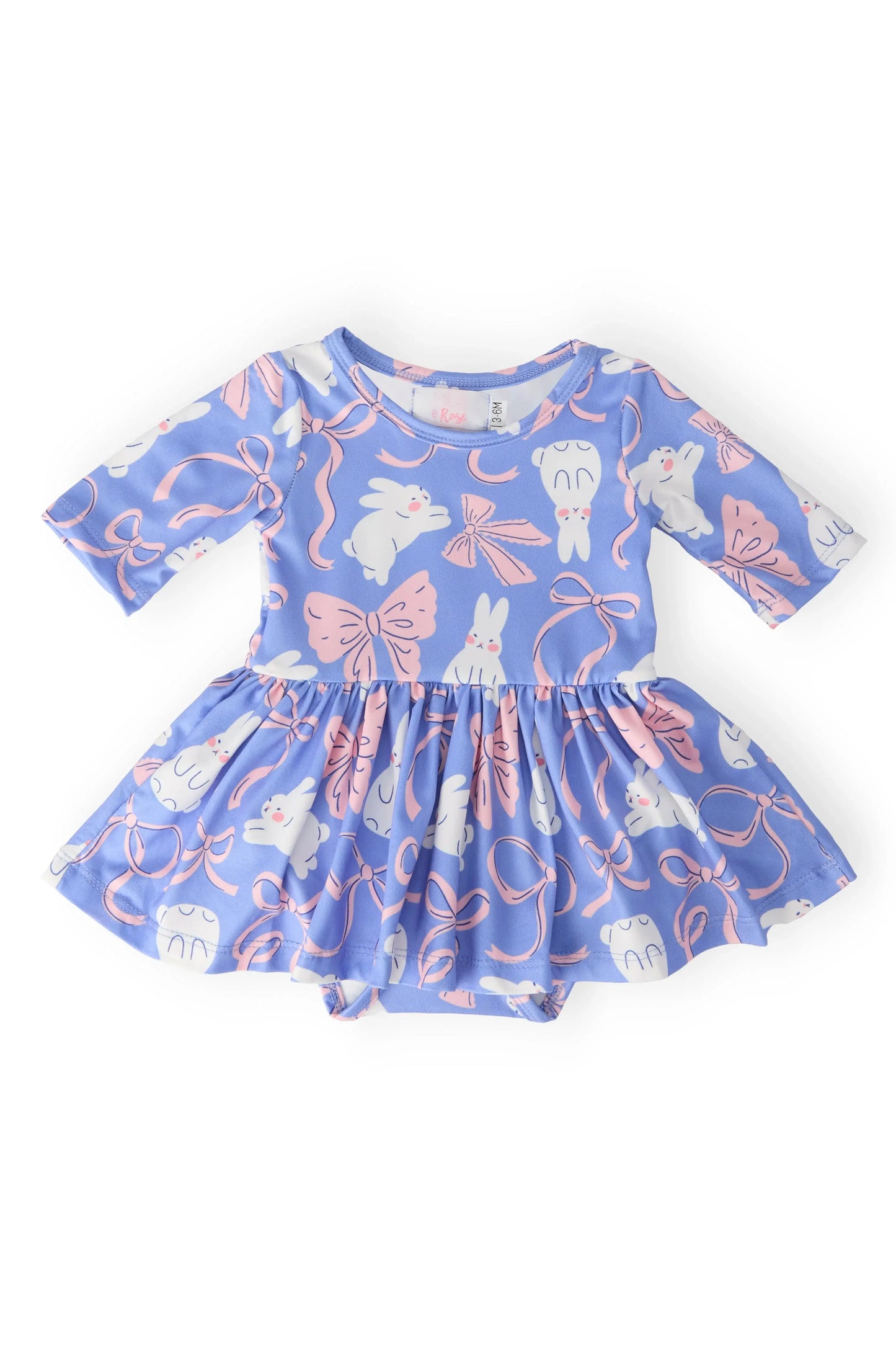 Hop, Skip & Twirl 3/4 Sleeve Twirl Bodysuit - Mila & Rose ® - Flyclothing LLC