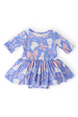 Hop, Skip & Twirl 3/4 Sleeve Twirl Bodysuit - Mila & Rose ® - Flyclothing LLC