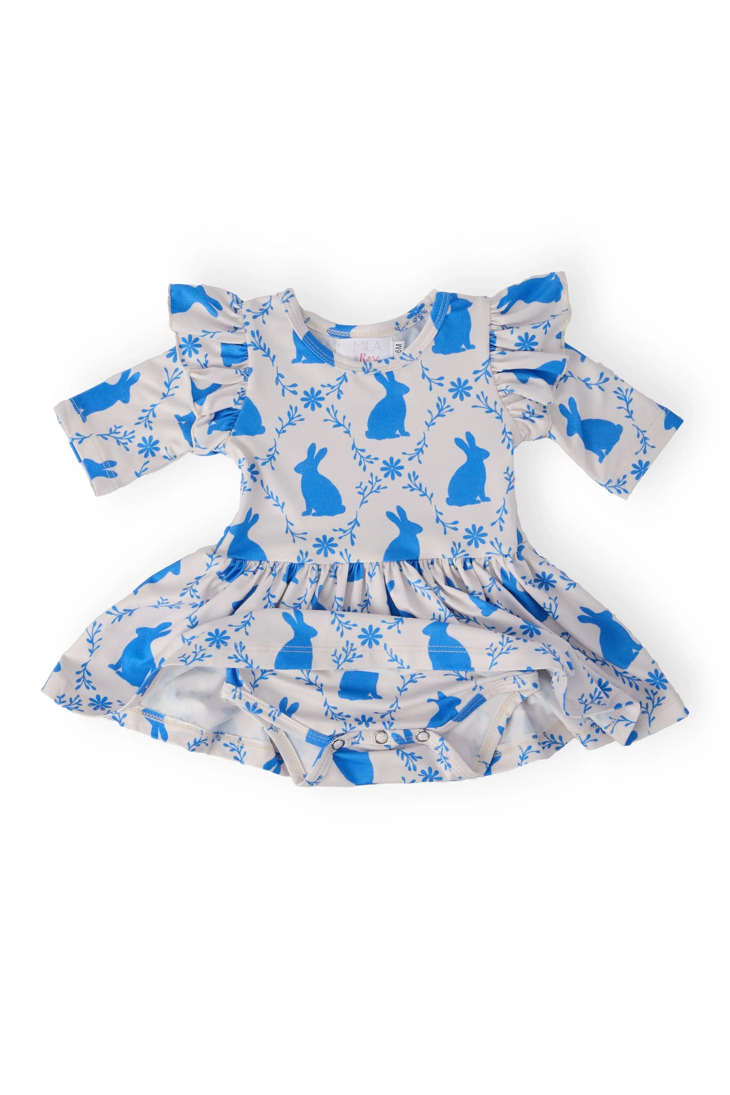 Hop 'til You Drop 3/4 Sleeve Twirl Flutter Bodysuit - Mila & Rose ® - Flyclothing LLC