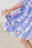 Hop, Skip & Twirl 3/4 Sleeve Pocket Twirl Dress - Mila & Rose ® - Flyclothing LLC