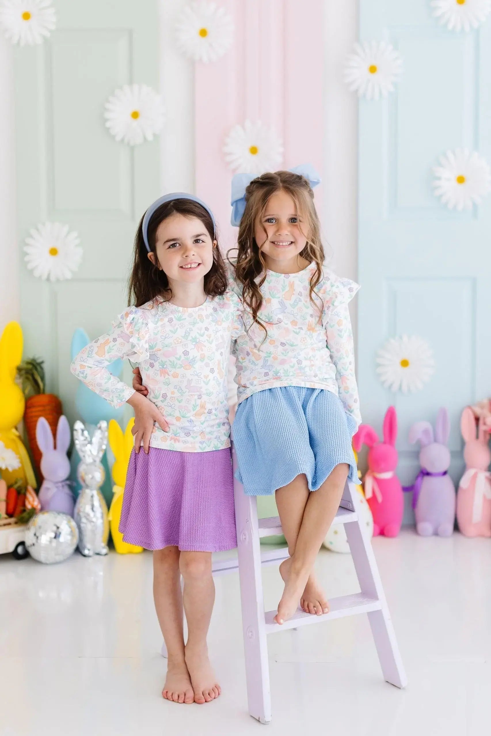 Hoppy Easter L/S Ruffle Tee - Mila & Rose ® - Flyclothing LLC