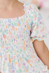 Hoppy Easter Smocked Ruffle Dress - Mila & Rose ® - Flyclothing LLC