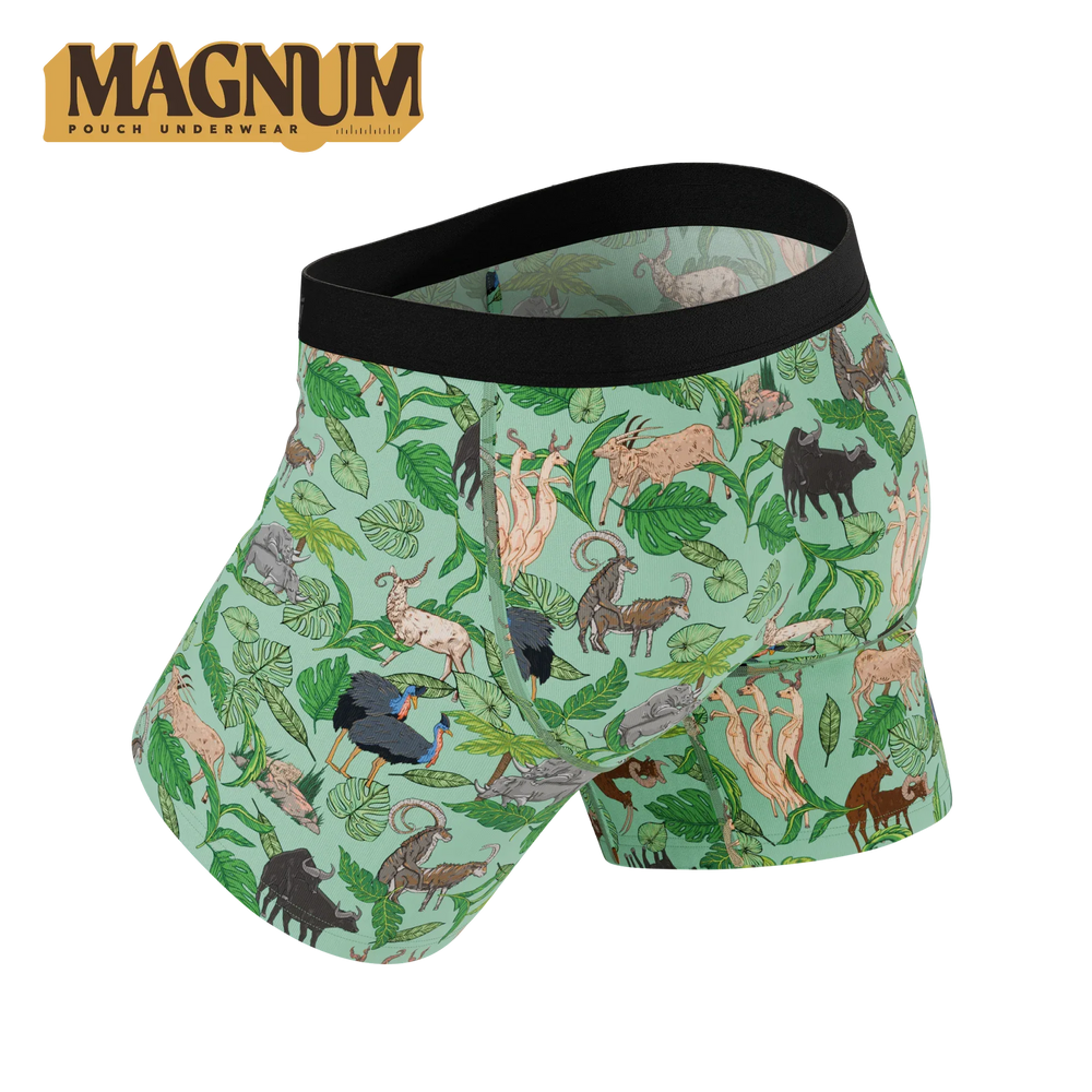 The Hornography | Tropical Animals Ball Hammock® Magnum Big Pouch Underwear - Shinesty - Flyclothing LLC