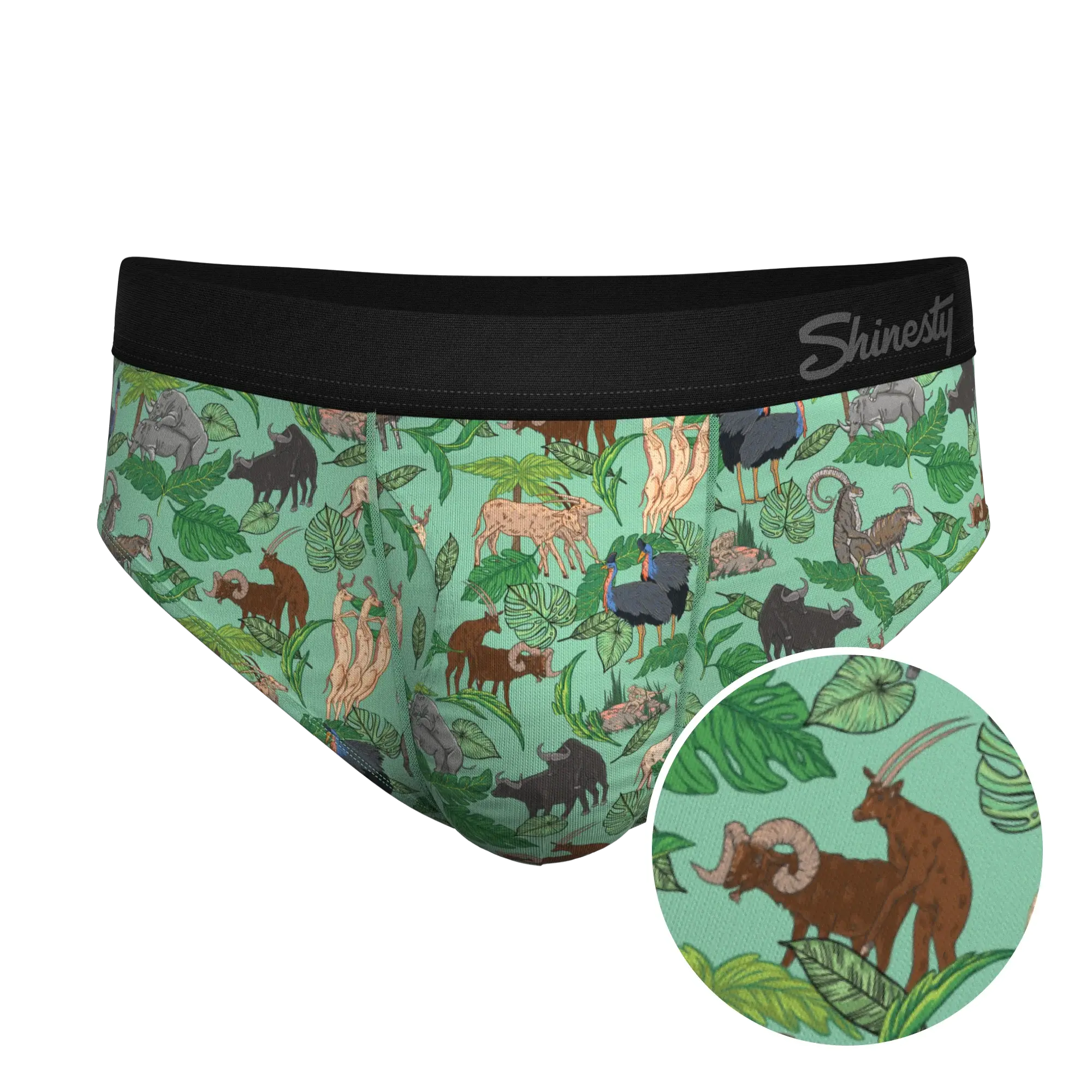 The Hornography | Tropical Animals Ball Hammock® Pouch Underwear Briefs - Shinesty - Flyclothing LLC