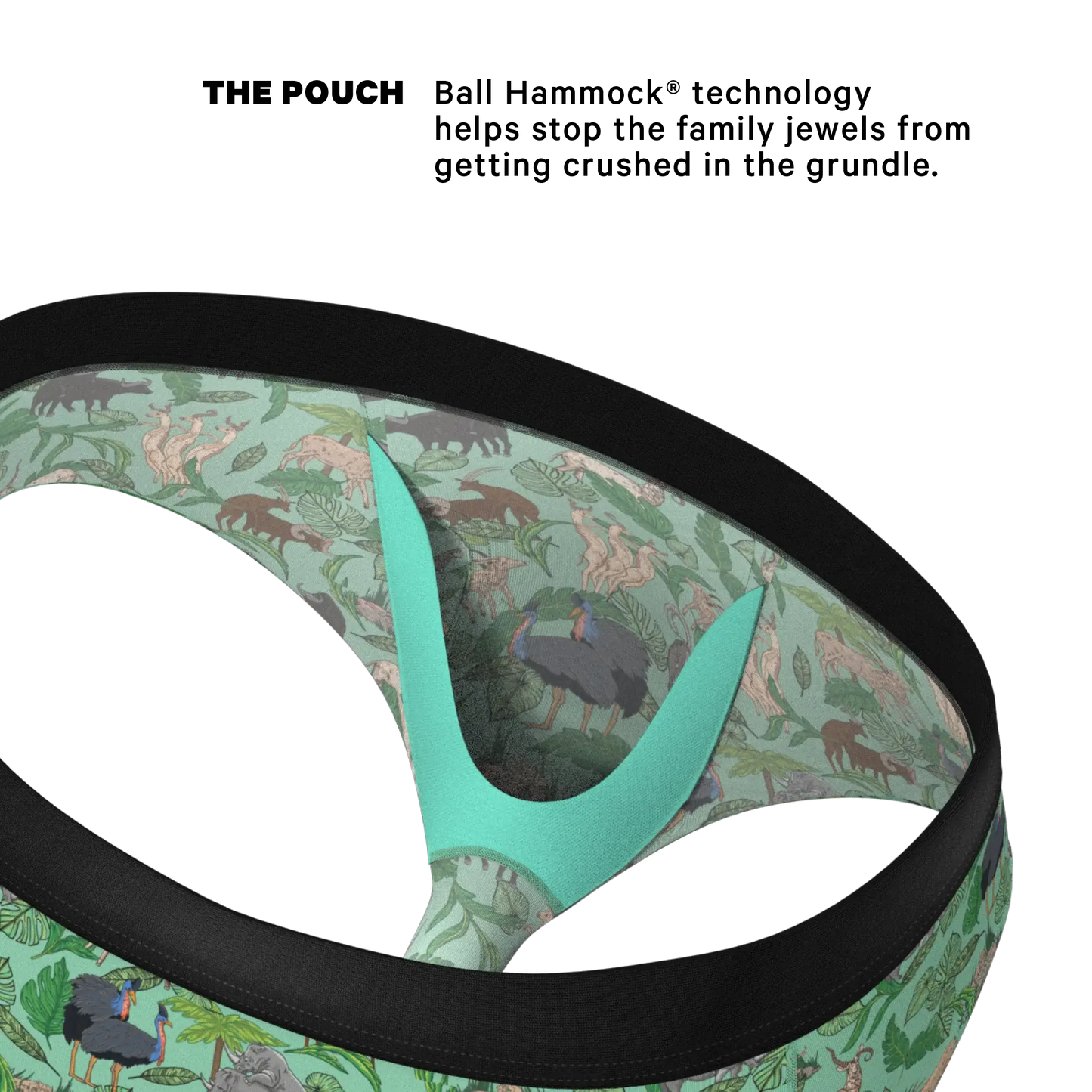 The Hornography | Tropical Animals Ball Hammock® Pouch Underwear Briefs - Shinesty - Flyclothing LLC