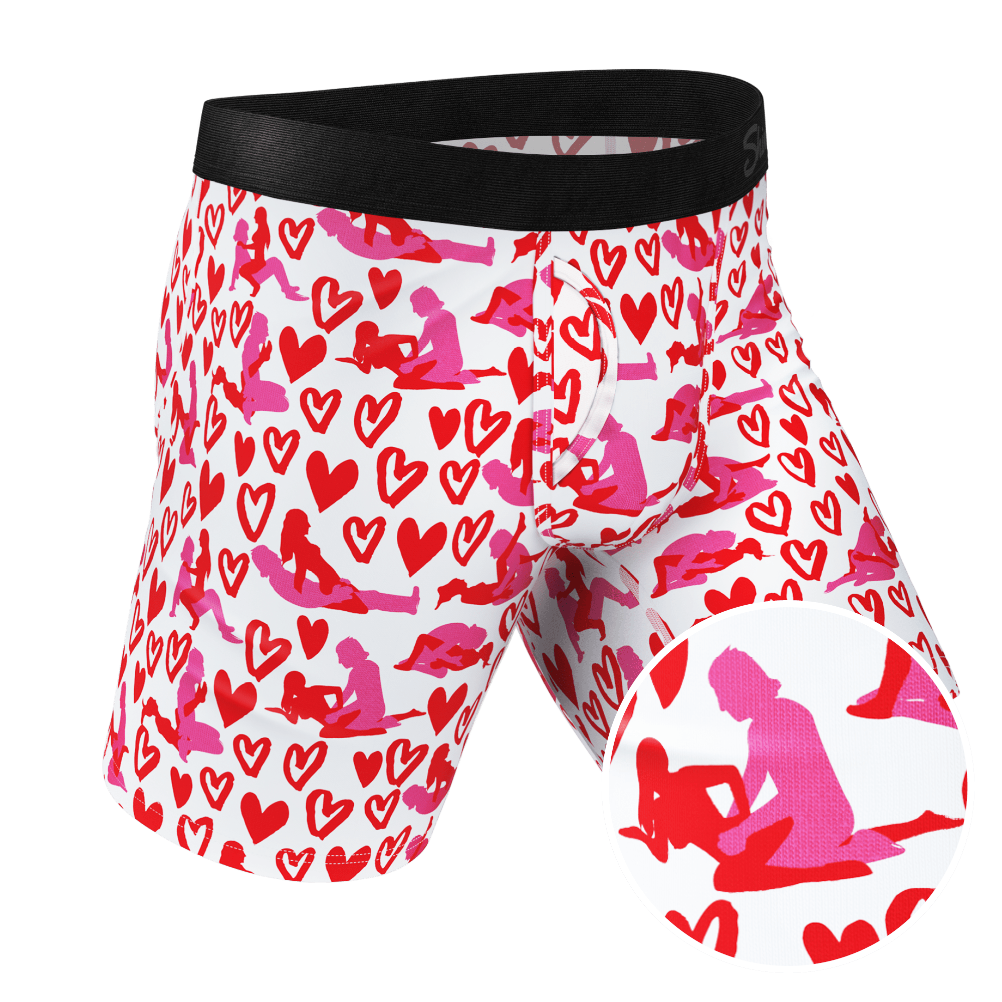 The Hot-Blooded Handbook | Valentines Long Leg Ball Hammock® Pouch Underwear With Fly - Shinesty