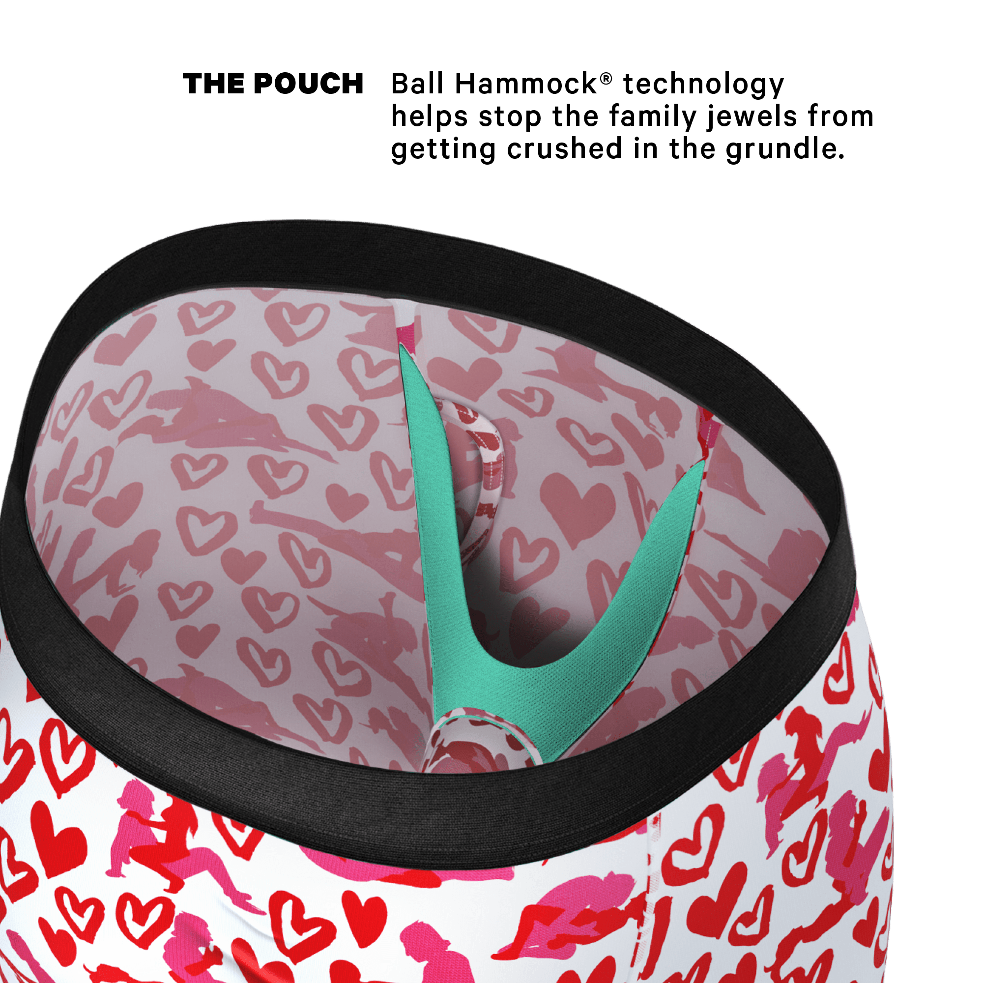 The Hot-Blooded Handbook | Valentines Long Leg Ball Hammock® Pouch Underwear With Fly - Shinesty