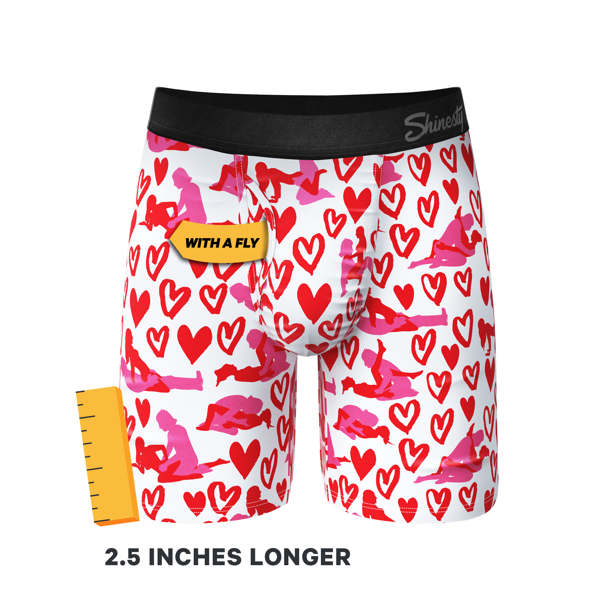 The Hot-Blooded Handbook | Valentines Long Leg Ball Hammock® Pouch Underwear With Fly - Shinesty