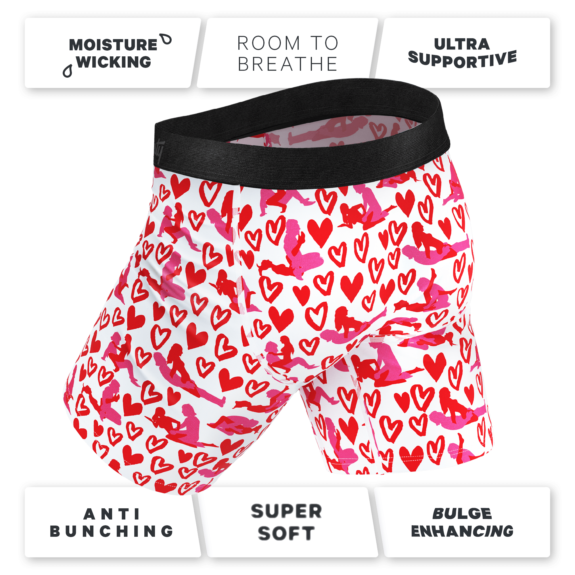 The Hot-Blooded Handbook | Valentines Long Leg Ball Hammock® Pouch Underwear With Fly - Shinesty