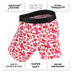 The Hot-Blooded Handbook | Valentines Long Leg Ball Hammock® Pouch Underwear With Fly - Shinesty