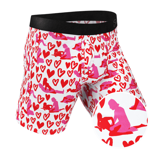 The Hot-Blooded Handbook | Valentines Long Leg Ball Hammock® Pouch Underwear With Fly - Shinesty