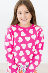 Hot Pink Hearts Sweater - Mila & Rose ® - Flyclothing LLC