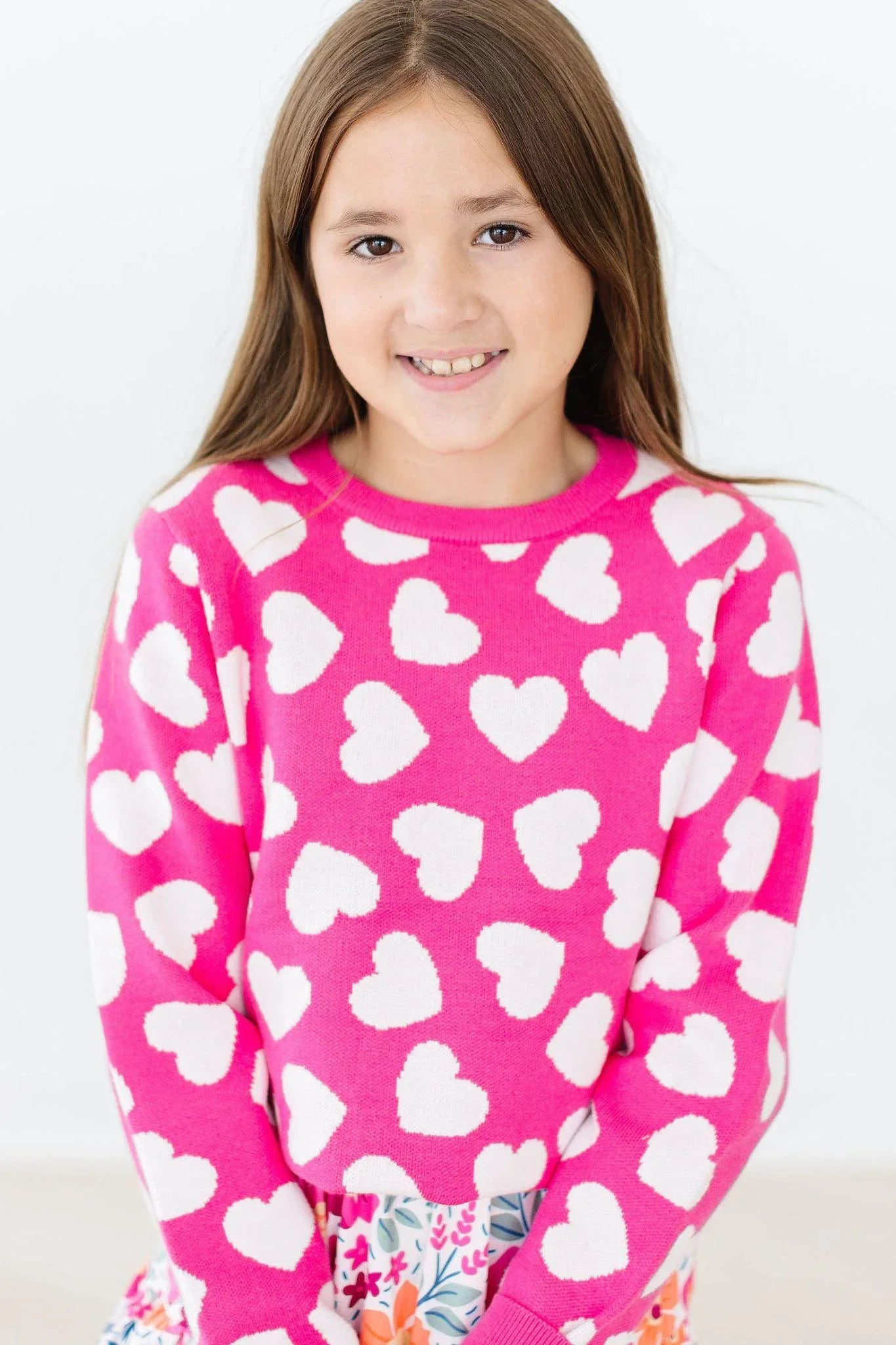 Hot Pink Hearts Sweater - Mila & Rose ® - Flyclothing LLC