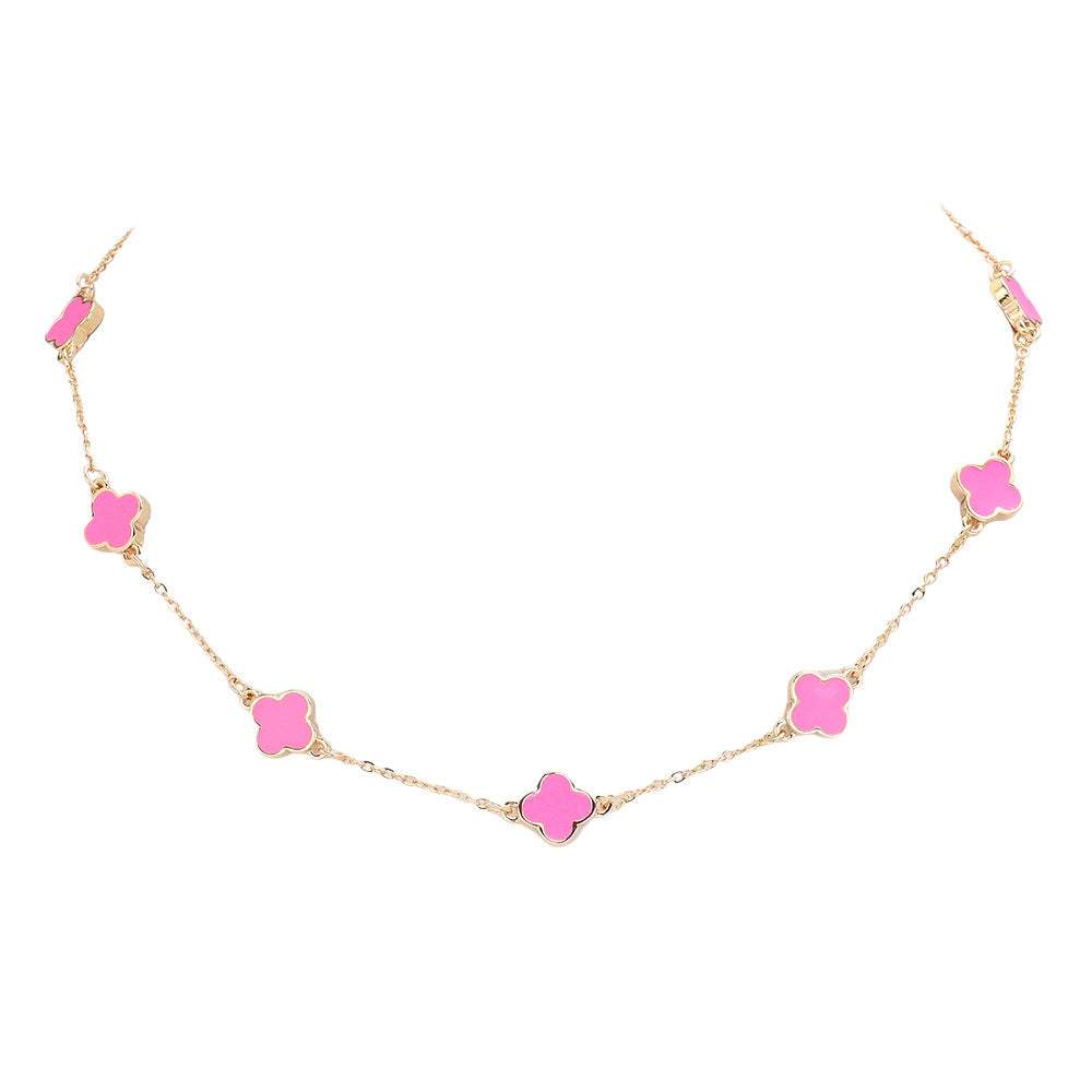 Quatrefoil Station Necklace - Madeline Love - Flyclothing LLC