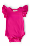 Hot Pink S/S Flutter Bodysuit - Mila & Rose ® - Flyclothing LLC